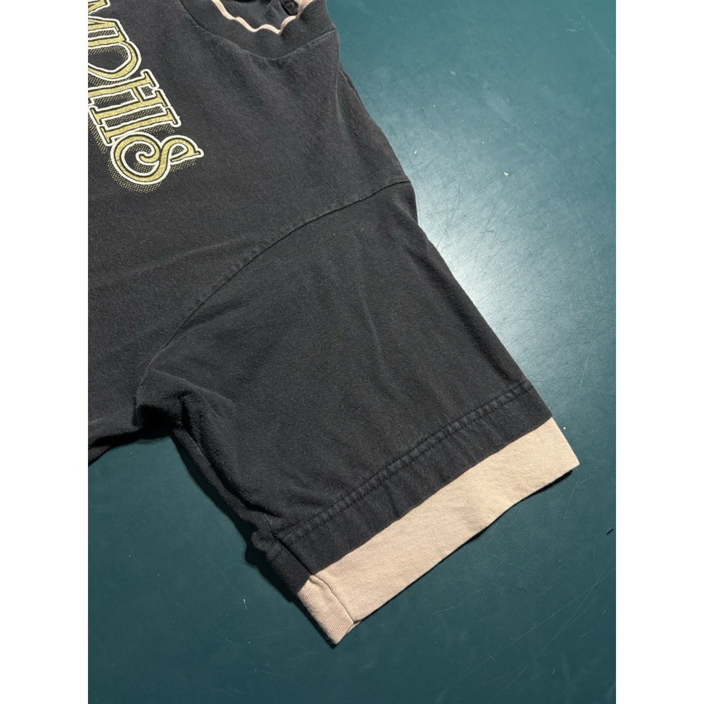 Vintage 90s Memphis T-shirt XL Black Grizzly Bear Train Spirit Of The Country - Picture 5 of 9